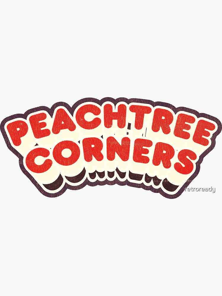 "Peachtree Corners, GA | Retro Curve" Sticker for Sale by retroready