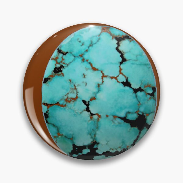 Item preview, VEINED TURQUOISE BROWN CABOCHON DECEMBER BIRTHSTONE GEM ART designed and sold by sharlesart.