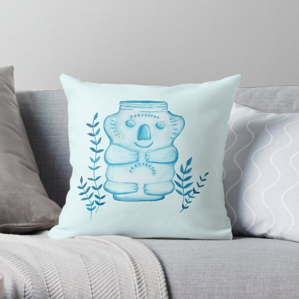 Koala Jar Throw Pillow