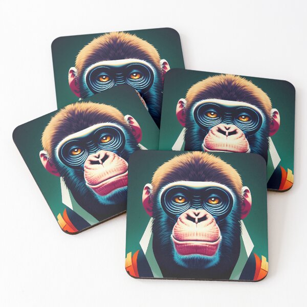 Item preview, cyberpunk gorilla  ape Kong portrait illustration art 2 designed and sold by vishalraifx.