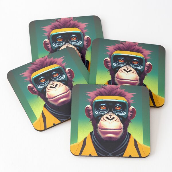 Item preview, cyberpunk gorilla  ape Kong portrait illustration art 3 designed and sold by vishalraifx.