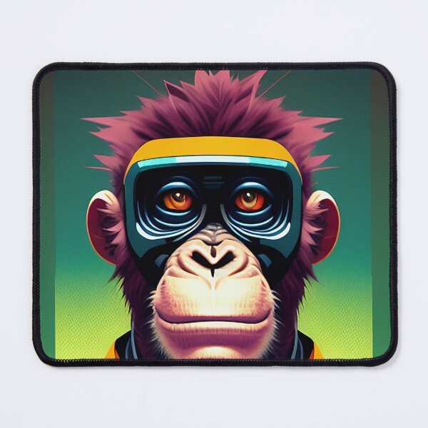 Item preview, cyberpunk gorilla  ape Kong portrait illustration art 3 designed and sold by vishalraifx.