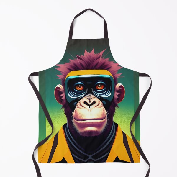 Item preview, cyberpunk gorilla  ape Kong portrait illustration art 3 designed and sold by vishalraifx.