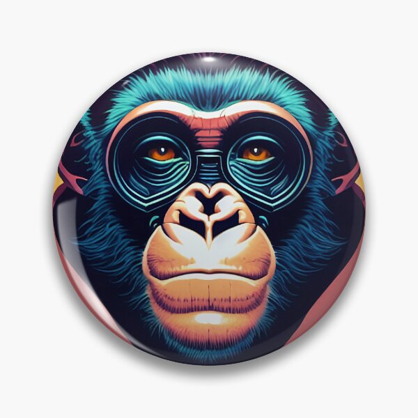 Item preview, cyberpunk gorilla  ape Kong portrait illustration art 4 designed and sold by vishalraifx.