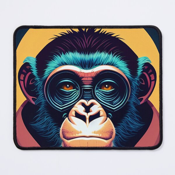 Item preview, cyberpunk gorilla  ape Kong portrait illustration art 4 designed and sold by vishalraifx.