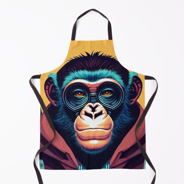 Item preview, cyberpunk gorilla  ape Kong portrait illustration art 4 designed and sold by vishalraifx.