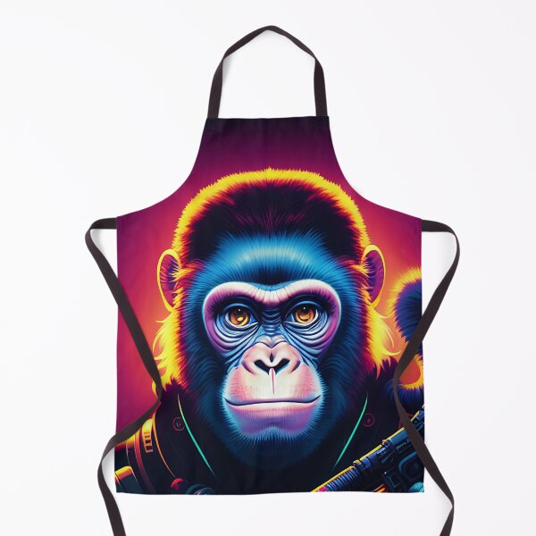 Item preview, cyberpunk gorilla  ape Kong portrait illustration art 5 designed and sold by vishalraifx.