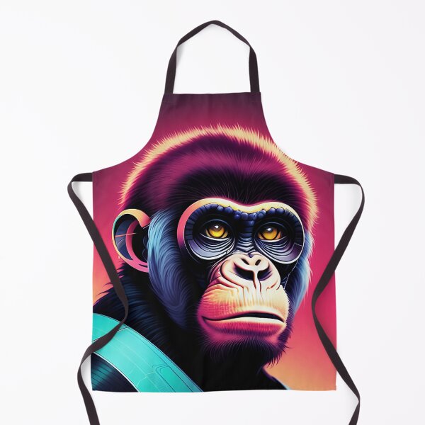 Item preview, cyberpunk gorilla  ape Kong portrait illustration art 6 designed and sold by vishalraifx.