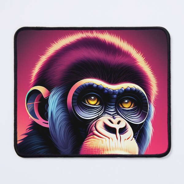Item preview, cyberpunk gorilla  ape Kong portrait illustration art 6 designed and sold by vishalraifx.