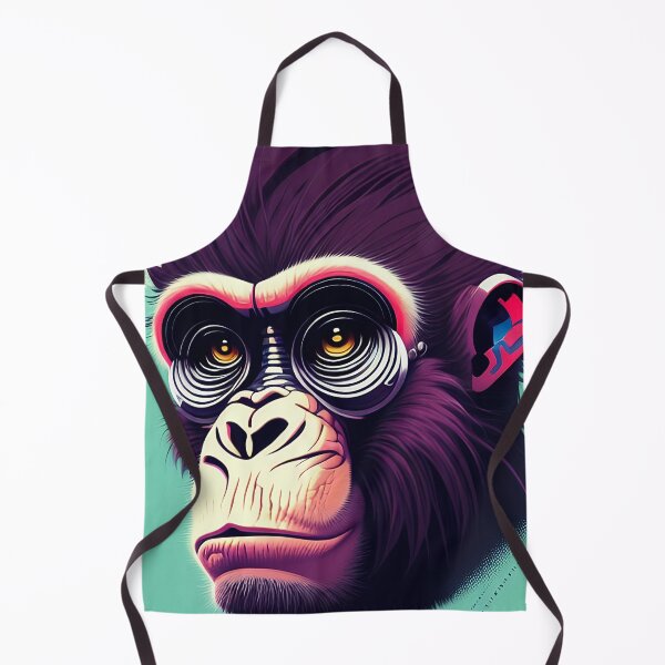 Item preview, cyberpunk gorilla  ape Kong portrait illustration art 7 designed and sold by vishalraifx.