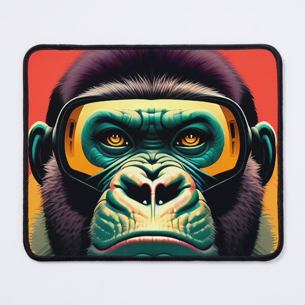 Item preview, cyberpunk gorilla  ape Kong portrait illustration art 8 designed and sold by vishalraifx.