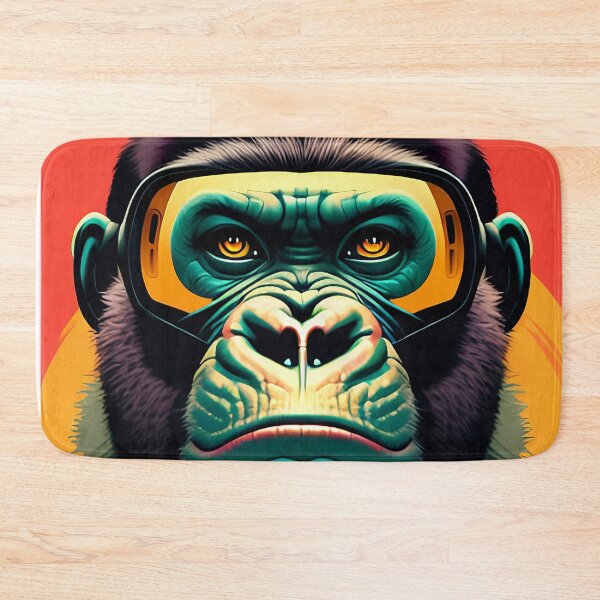 Item preview, cyberpunk gorilla  ape Kong portrait illustration art 8 designed and sold by vishalraifx.
