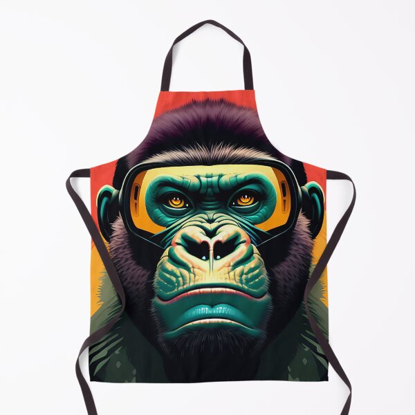 Item preview, cyberpunk gorilla  ape Kong portrait illustration art 8 designed and sold by vishalraifx.