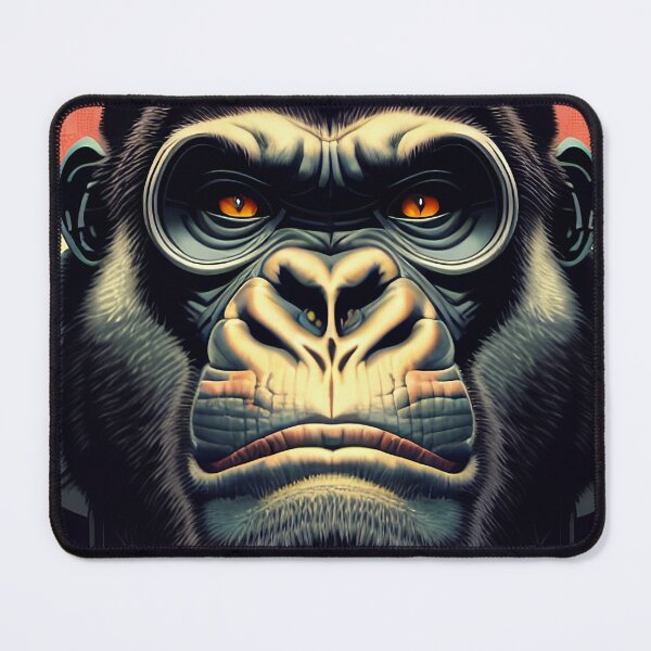 Item preview, cyberpunk gorilla  ape Kong portrait illustration art 10 designed and sold by vishalraifx.