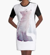 Fox in the Snow Graphic T-Shirt Dress