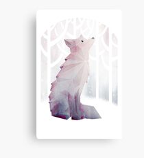 Fuchs im Schnee Metallbild