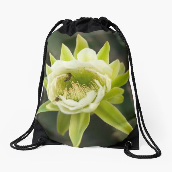 Princess of the Night - Bloom with Playful Bees Drawstring Bag