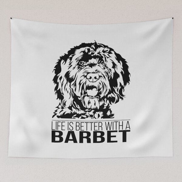 Item preview, Barbet life is better dog saying designed and sold by dogarts.