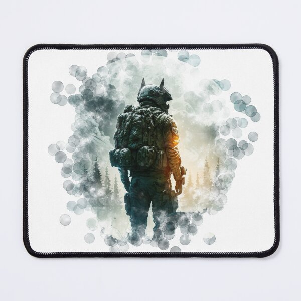 Item preview, military wolf standing facing the moon designed and sold by Wolf-Bros.