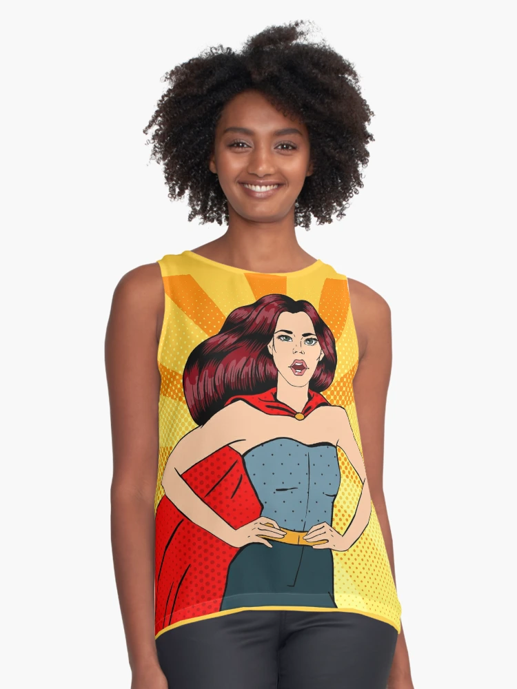 Super Woman. Female Hero. Superhero. Girl in Superhero Costume. Pin Up  Girl. Comic Style. Pop Art. Leggings for Sale by ivector