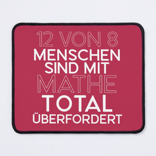 Item preview, 12 von 8 Menschen Mathe - German math teacher quote designed and sold by cursotti.