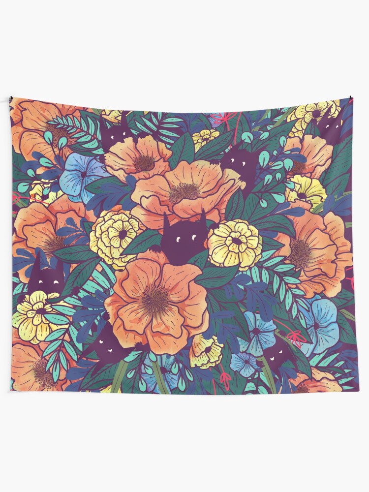 Alternate view of Wild Flowers Tapestry