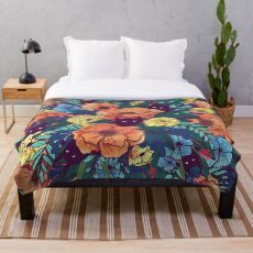 Wilde Blumen Fleecedecke