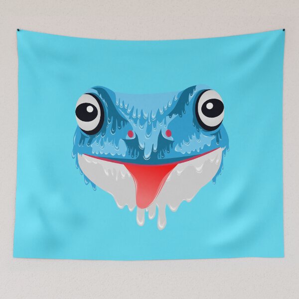 Item preview, Cute Blue Frog grime art designed and sold by AmsaOza.