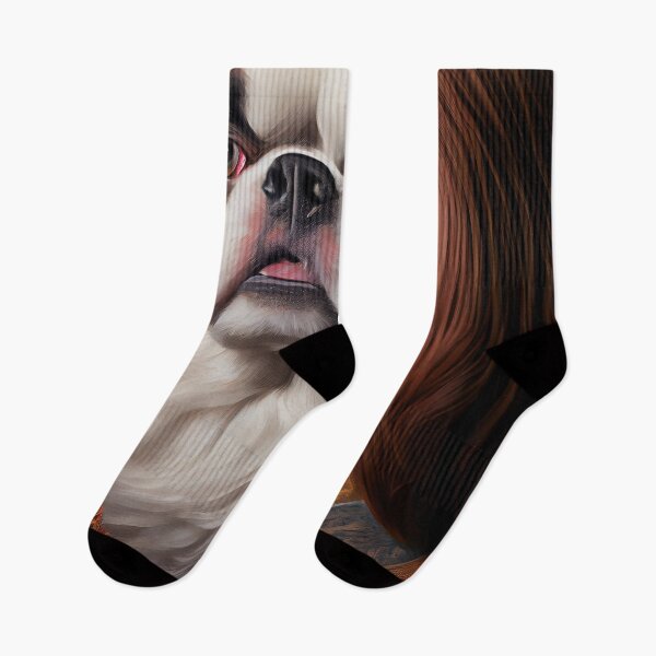 Item preview, Japanese Chin Dog Breed Portrait Royal Renaissance Animal Painting designed and sold by Nalaxation.