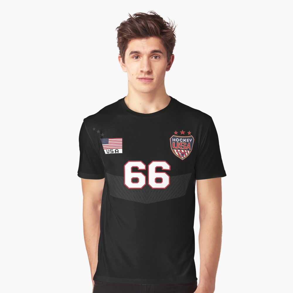 USA National Ice Hockey Jersey Uniform number 66 Kids T-Shirt for Sale by  fermo