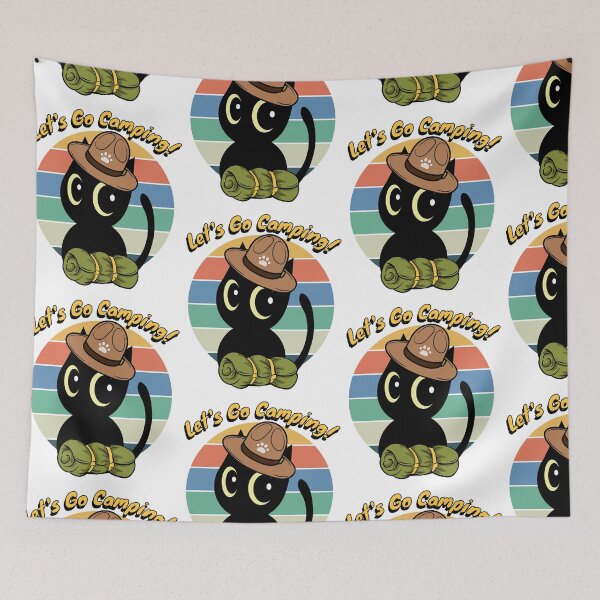 Item preview, Funny Black Cat Wants to go Camping designed and sold by Pet Station.