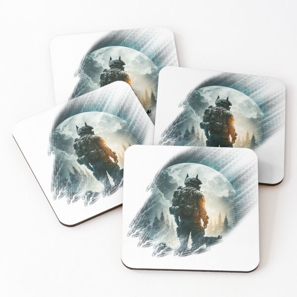 Item preview, military wolf standing facing the moon designed and sold by Wolf-Bros.