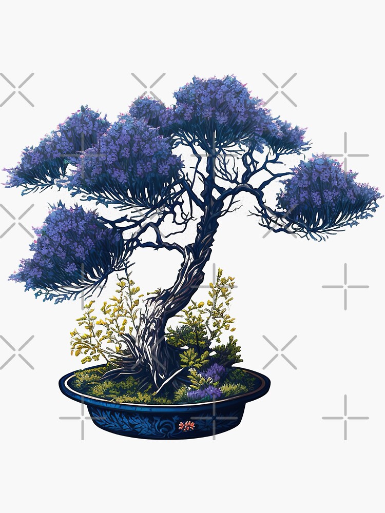 &ldquo;Bluebell Bonsai Tree&rdquo; Sticker for Sale by RoninCreator | Redbubble