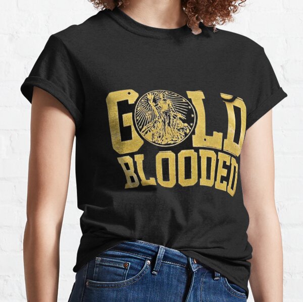 Gold Blooded (Women's Black/Red V-Neck)