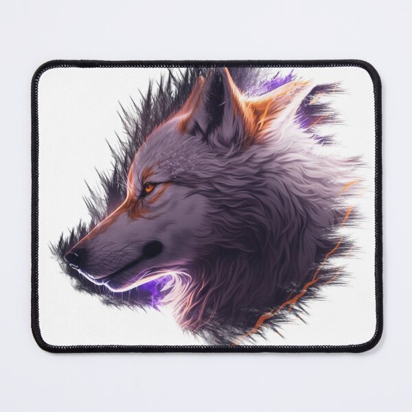 Item preview, white arctic wolf looking side view designed and sold by Wolf-Bros.