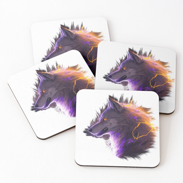 Item preview, white arctic wolf looking side view designed and sold by Wolf-Bros.