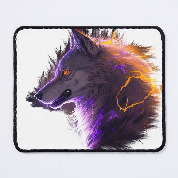 Item preview, white arctic wolf looking side view designed and sold by Wolf-Bros.
