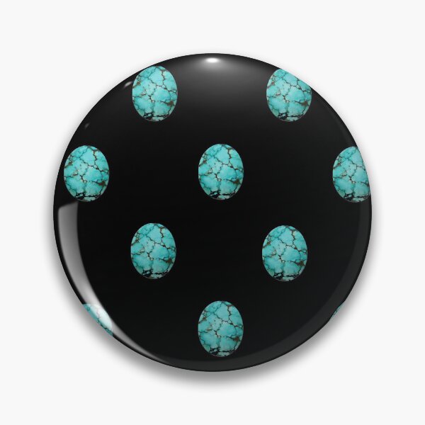 Item preview, TURQUOISE CABOCHON GEMS DECEMBER BIRTHSTONES BLACK ART designed and sold by sharlesart.