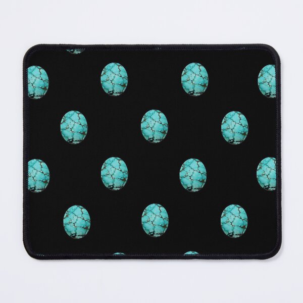 Item preview, TURQUOISE CABOCHON GEMS DECEMBER BIRTHSTONES BLACK ART designed and sold by sharlesart.