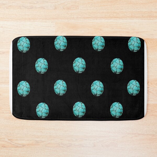 Item preview, TURQUOISE CABOCHON GEMS DECEMBER BIRTHSTONES BLACK ART designed and sold by sharlesart.