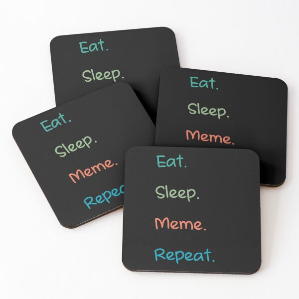 Item preview, Eat sleep meme repeat-funny sarcastic sunset retro designed and sold by Master4art.