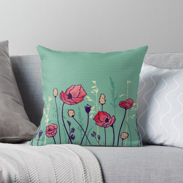 Summer Field Throw Pillow