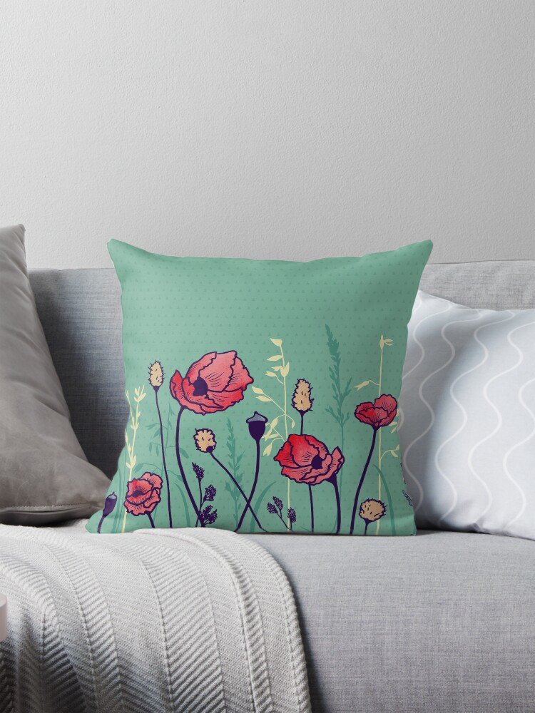 Thumbnail 1 of 4, Pillow, Summer Field designed and sold by littleclyde.