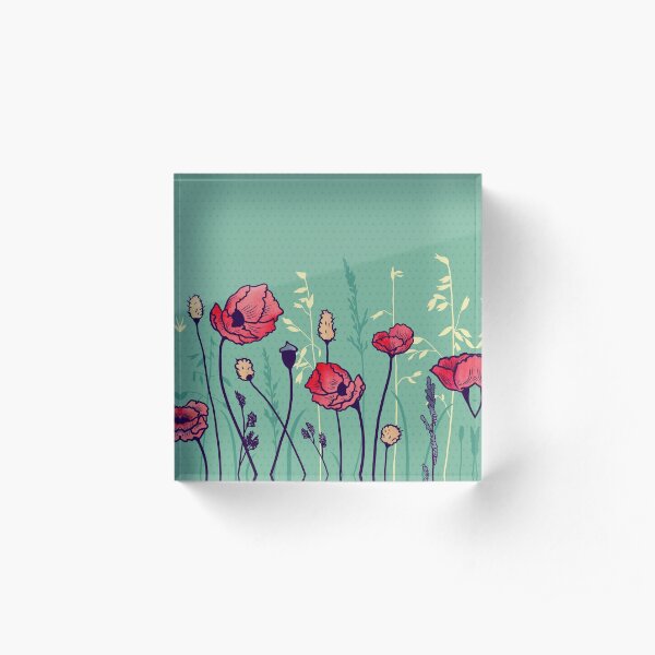 Summer Field Acrylic Block
