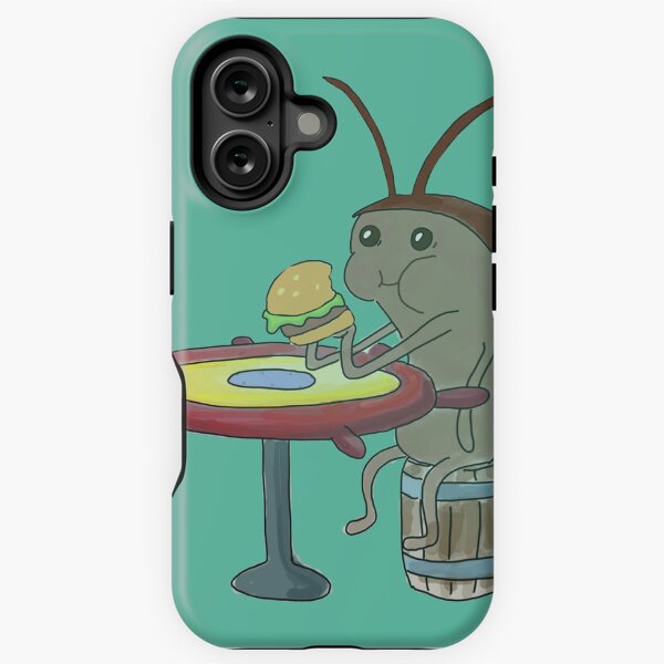 Vista previa del artículo con la obra «Cucaracha comiendo empanada de krabby dibujada a mano», diseñado y vendido por Hanasroad.