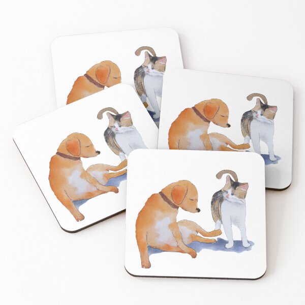 Item preview, Cat and dog bonding-Edited AI generated art designed and sold by Frostp.