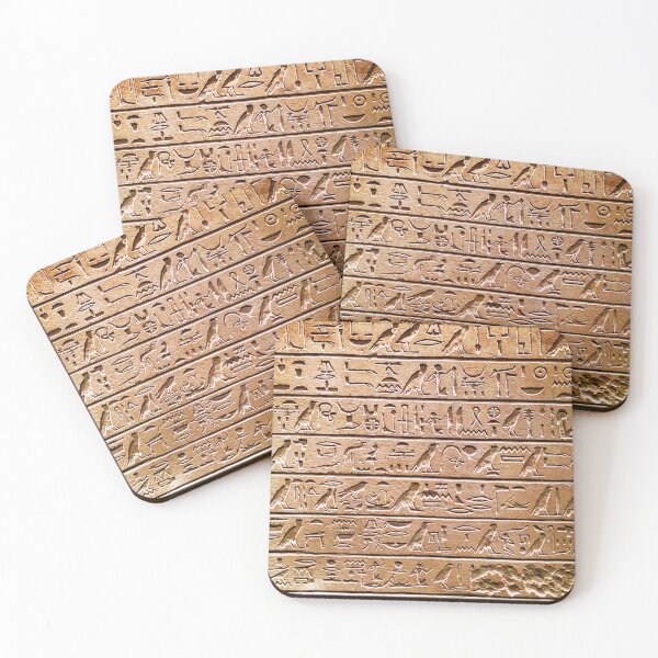 Item preview, Ancient Egyptian Hieroglyphics Wall Pattern Digital Art designed and sold by Gogmagosh.