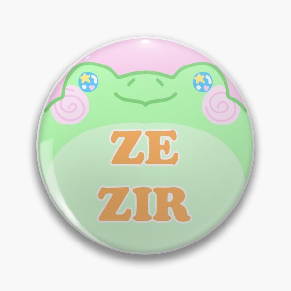 Item preview, Pronoun Frog - Ze Zir designed and sold by Frigg-The-Frog-.