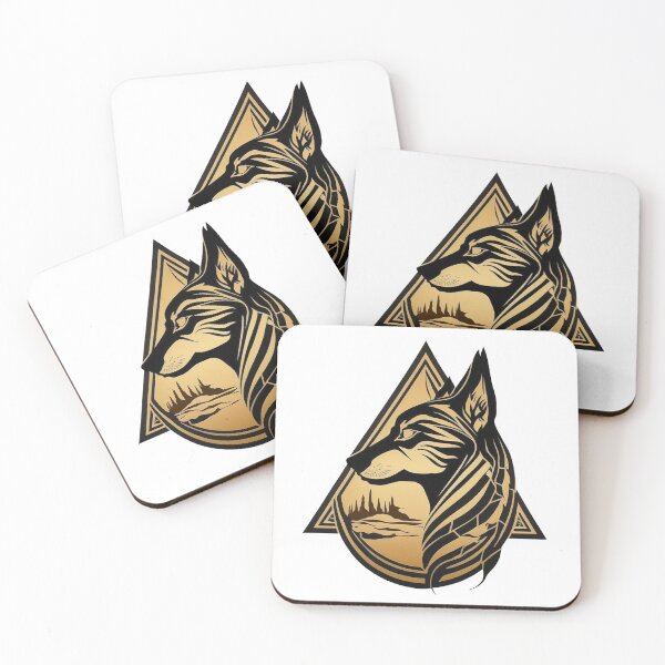 Item preview, Ancient egyptian wolf logo design designed and sold by Wolf-Bros.