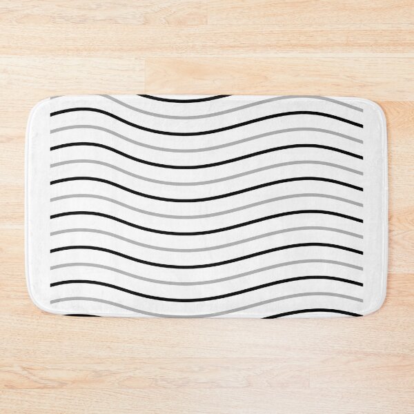 Item preview, Curved wave lines pattern on white background.  designed and sold by paolboa.
